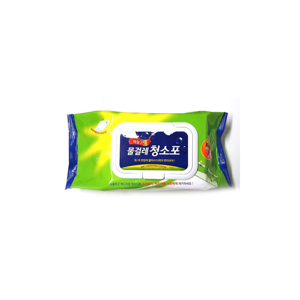 하늘그린물걸레청소포30매X4팩청소용품일회용행주세차 +청소솔 증정 (30X20cm) 베이킹소다 화학성분을최소화